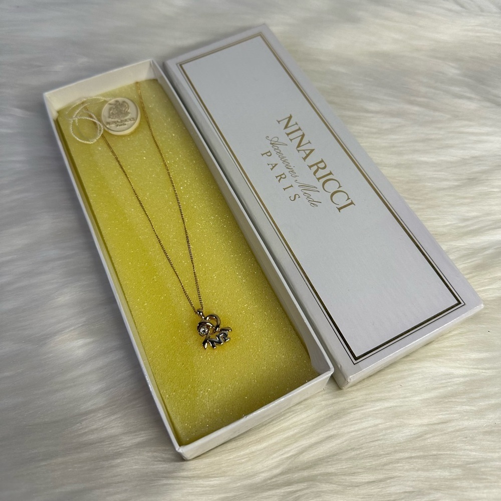 NINA RICCI logo necklace
